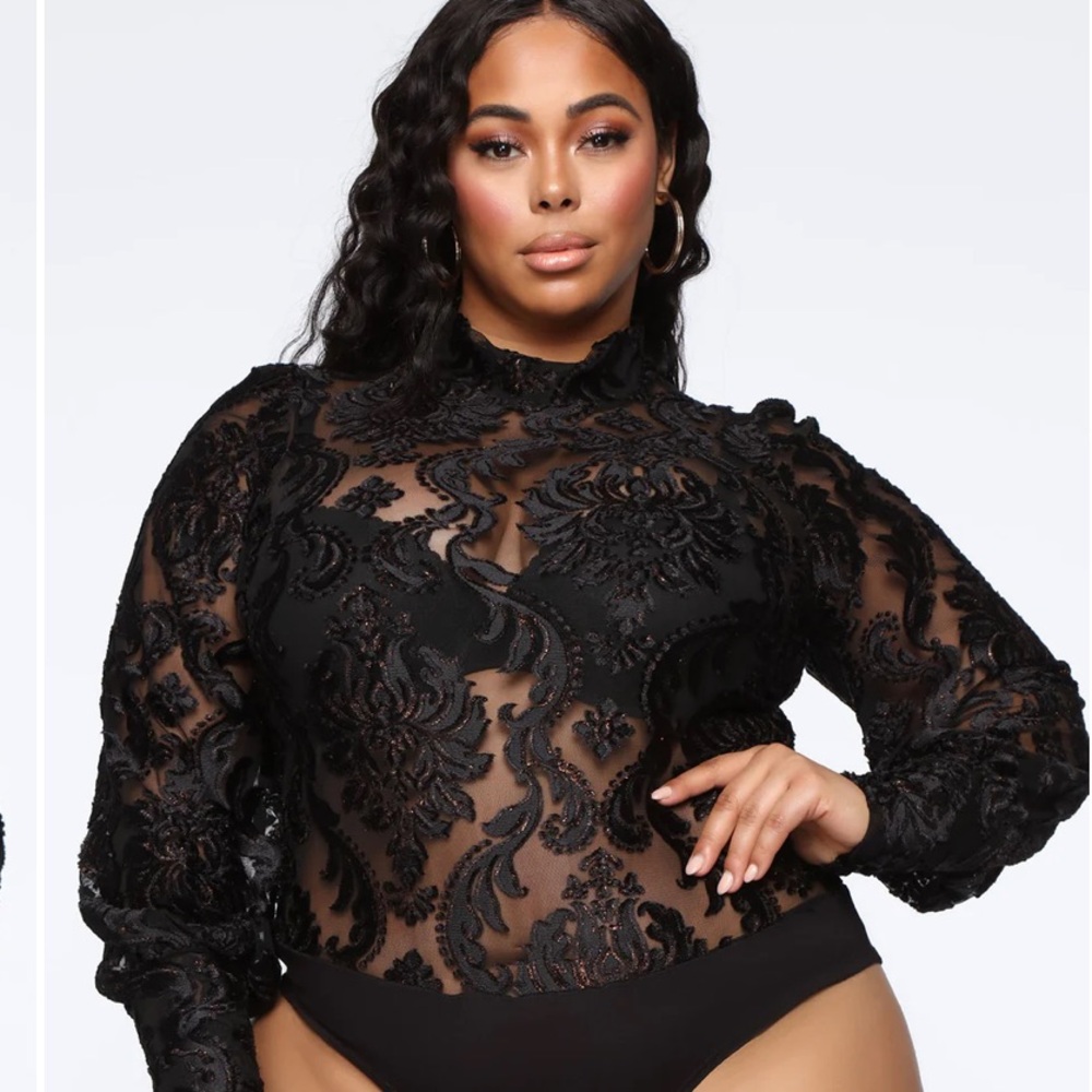 NWT Fashion Nova Most Praised Mesh Body Suit - Black
